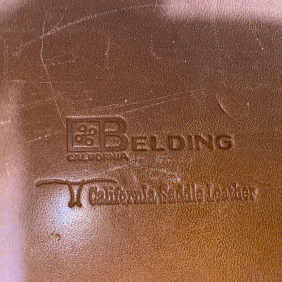 Vintage Belding Leather Camera Bag With Dual Buckle Closure & Top Handle - Picture 3 of 16